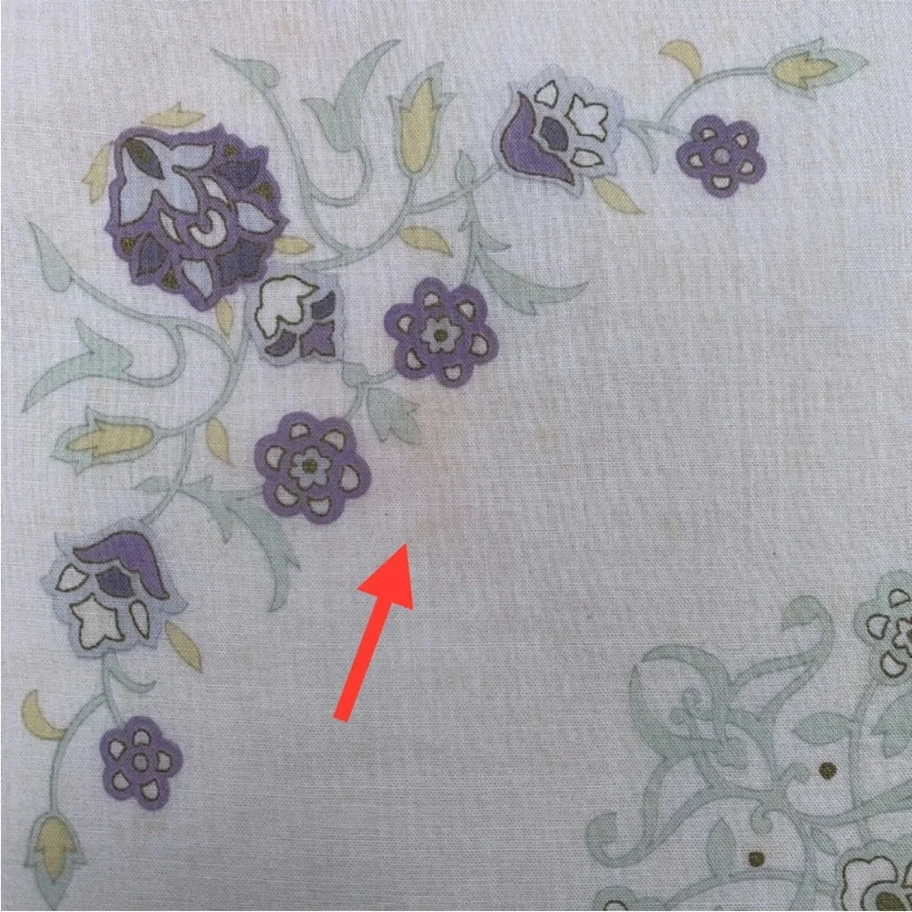 Christian Dior White Purple Flower Floral Scarf